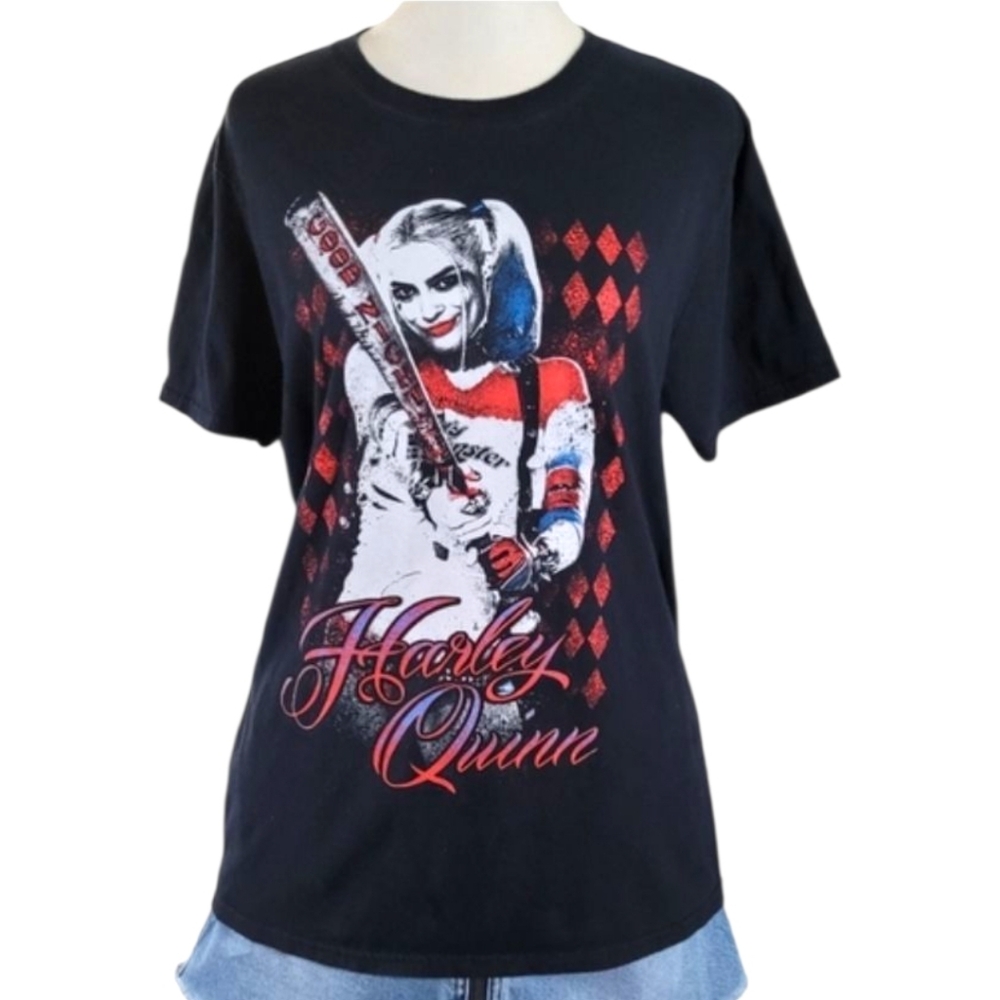 Harley Quinn Juniors Fit DC Comics Suicide Squad Graphic Tee Black T-Shirt M